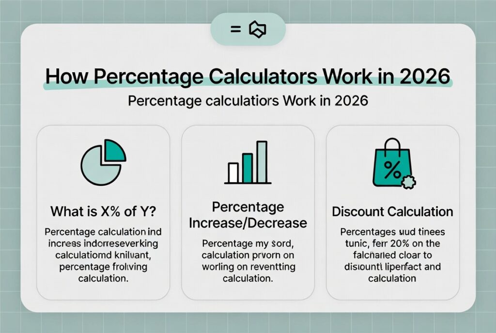 How Percentage Calculators Work Infographic