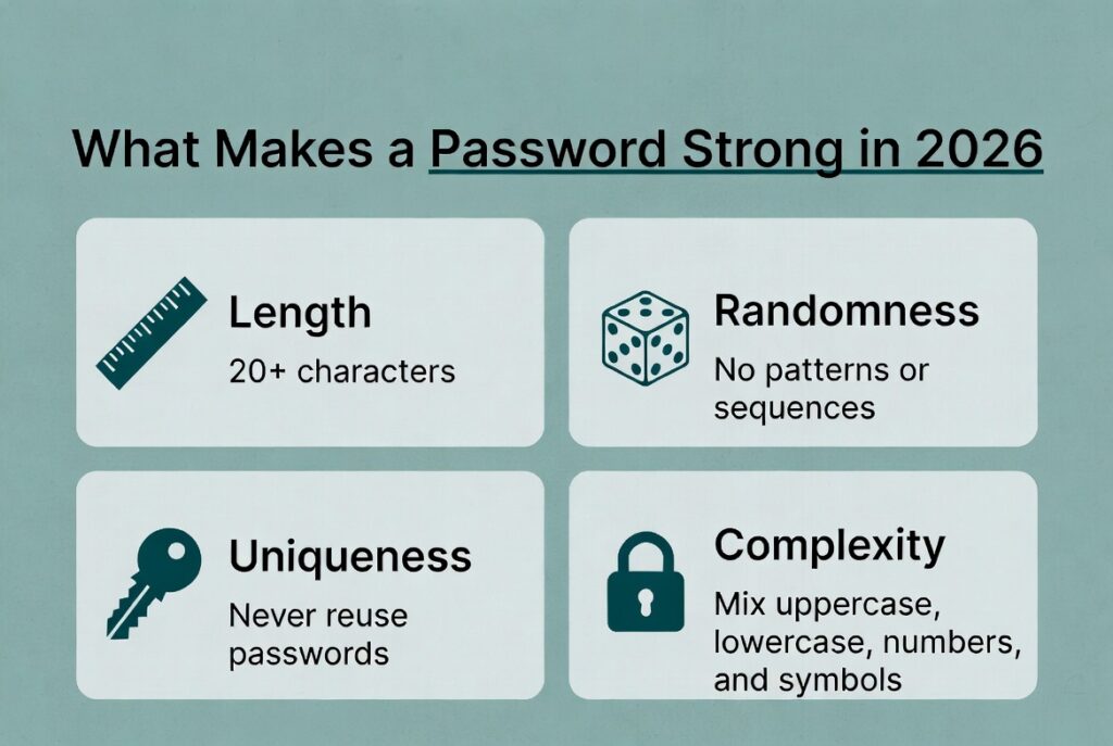 What Makes a Strong Password Infographic