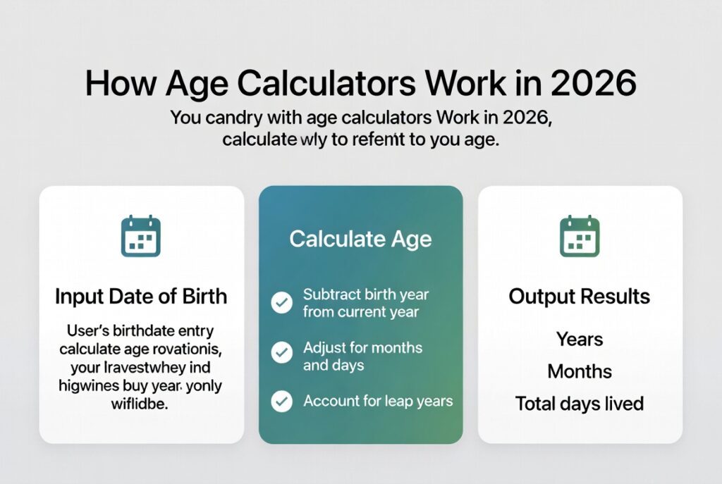 How Age Calculators Work Infographic