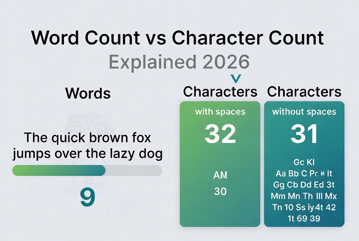 Word vs Character Count Explanation