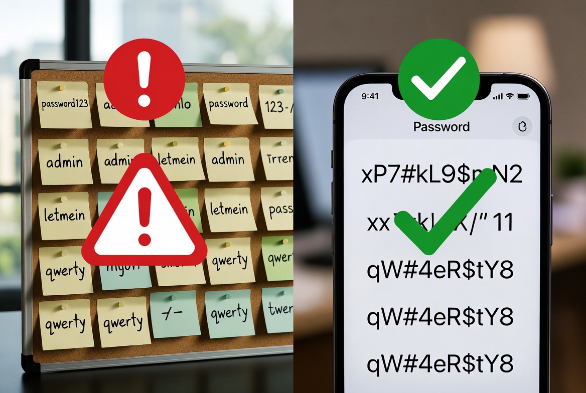 Weak vs Strong Password Comparison