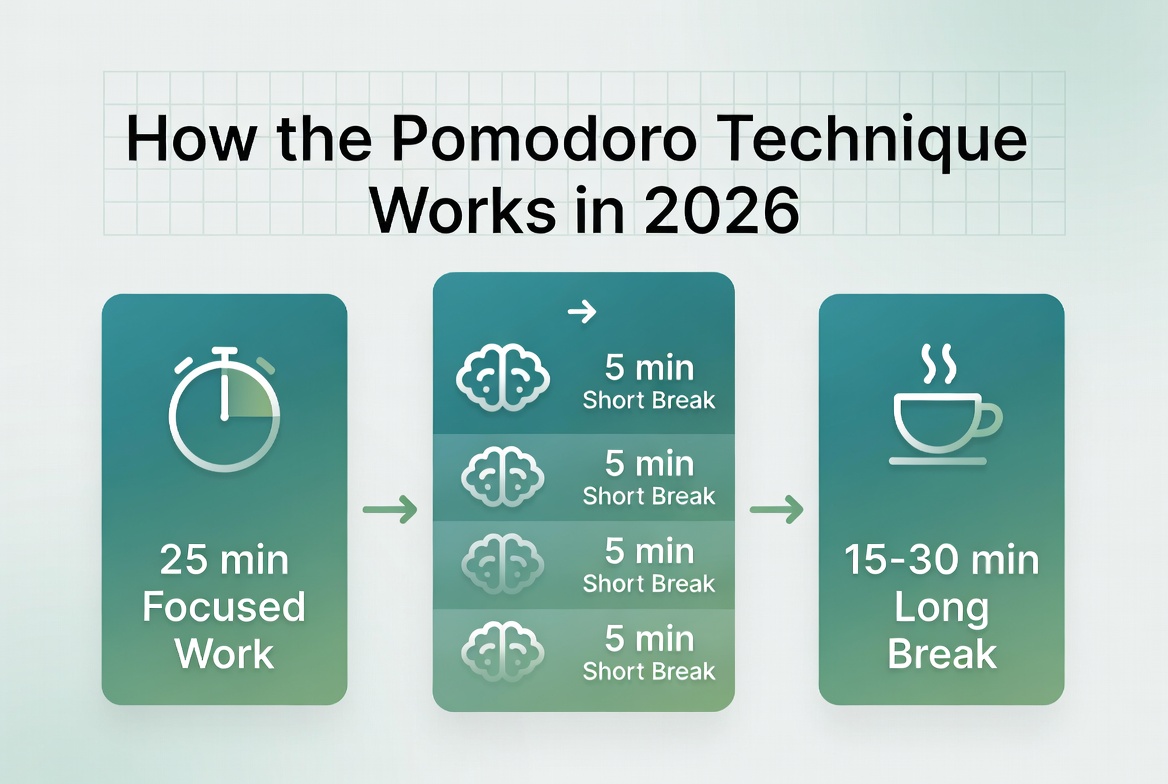 How the Pomodoro Technique Works Infographic